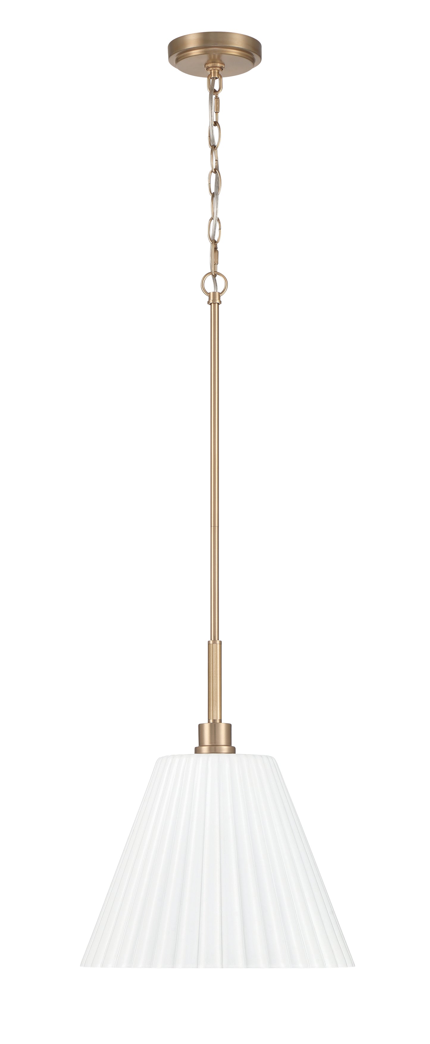 62392-CPZ - Pleated II 1 Light 14" Wide Pendant - Premium Bronze