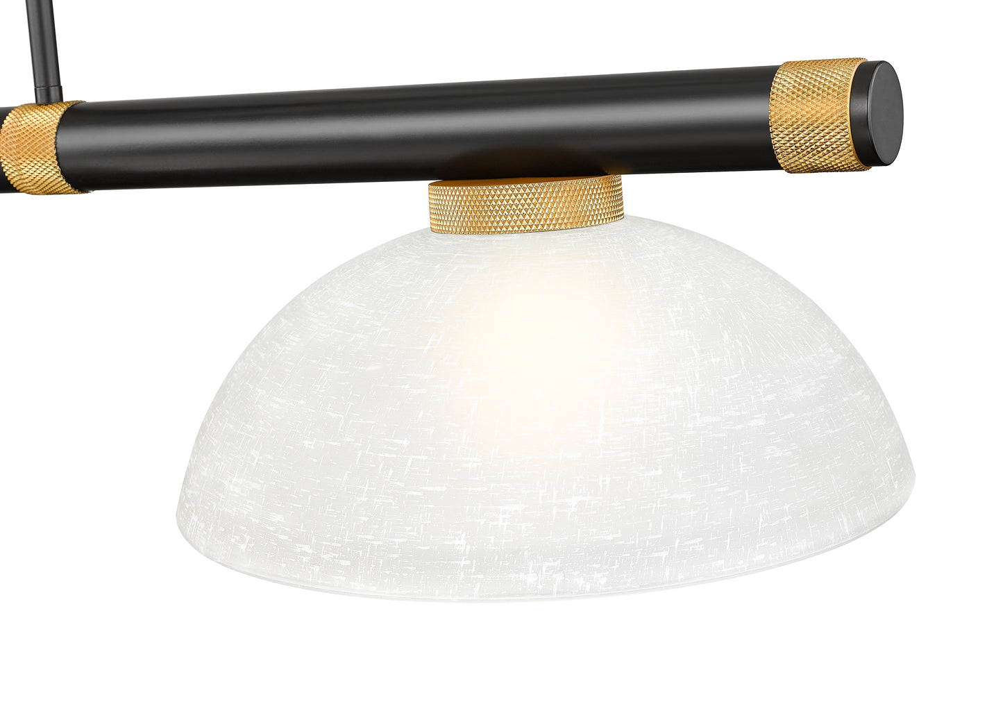 3050-3MB-RB-DWL14 - Vanguard 3 Light 58" Billiard - Matte Black / Rubbed Brass