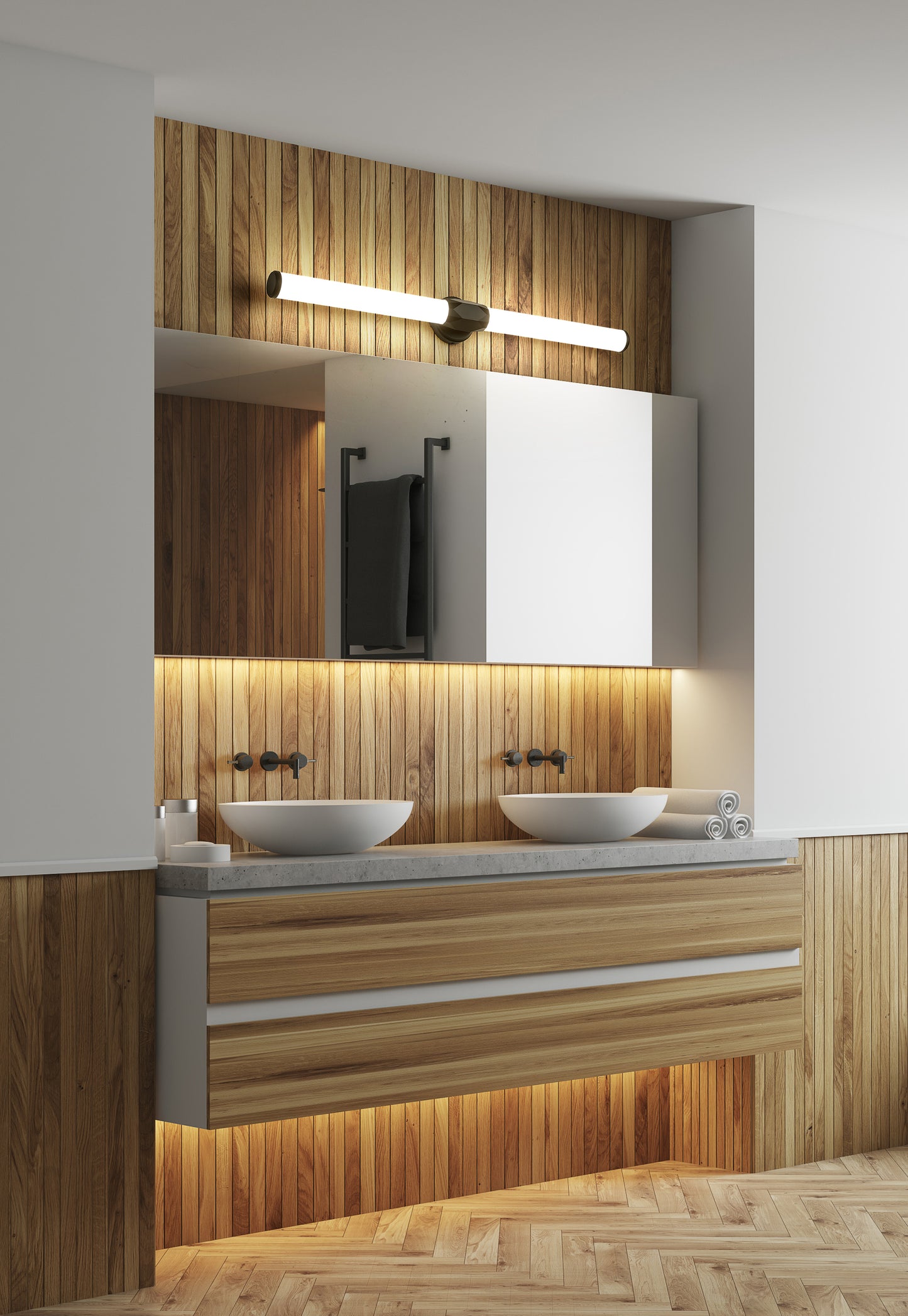 1010-40W-MB-LED - Cooper 1 Light 40" Vanity - Matte Black