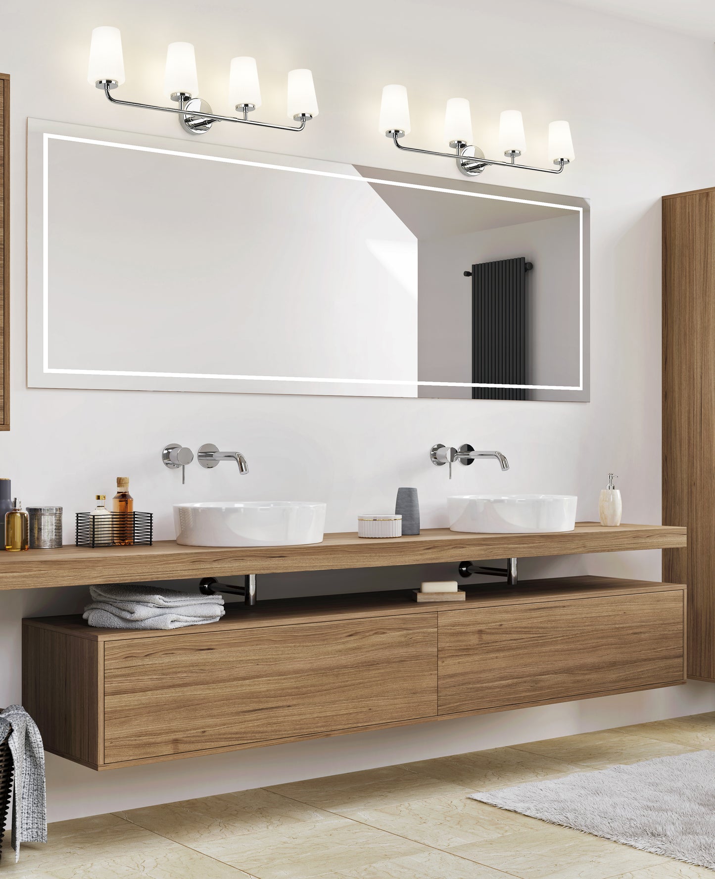 7005-4V-CH - Montford 4 Light 32" Vanity - Chrome