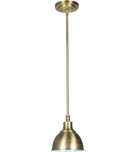 35991-LB - Timarron 1 Light 7.5" Wide Mini Pendant - Legacy Brass