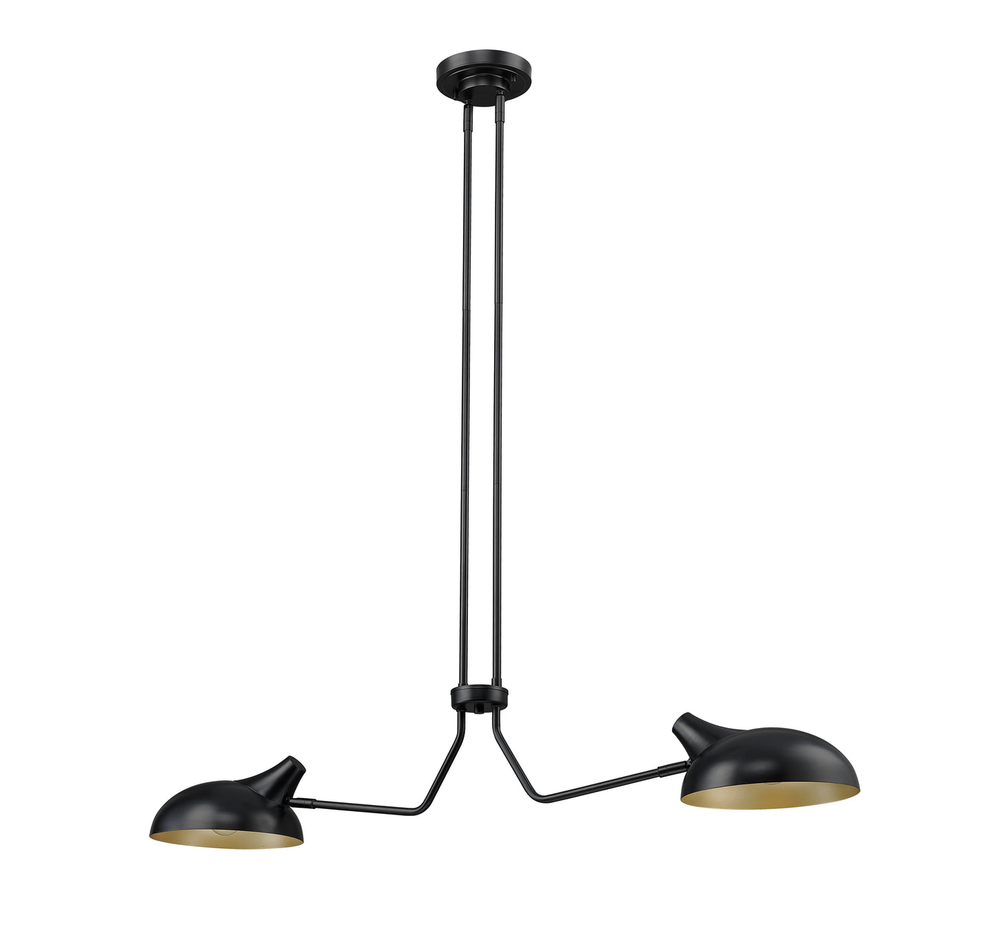 1942-2L-MB - Bellamy 2 Light Linear 46" Chandelier - Matte Black