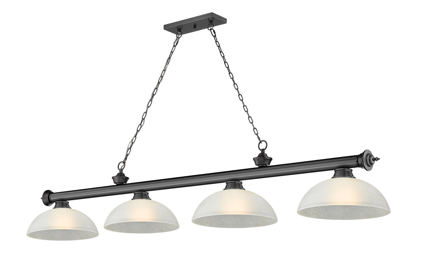 2306-4BP-DWL14 - Cordon 4 Light 81" Billiard - Bronze Plate