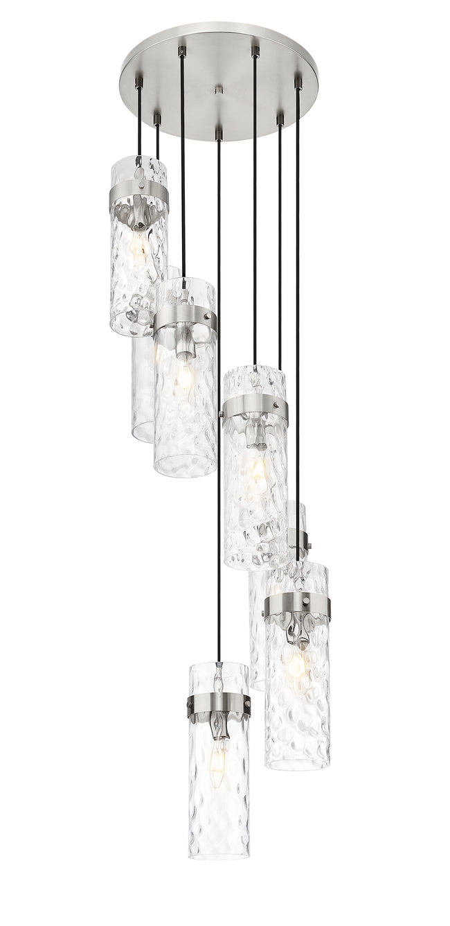 7002P5-7R-BN - Fontaine 7 Light 20" Chandelier - Brushed Nickel
