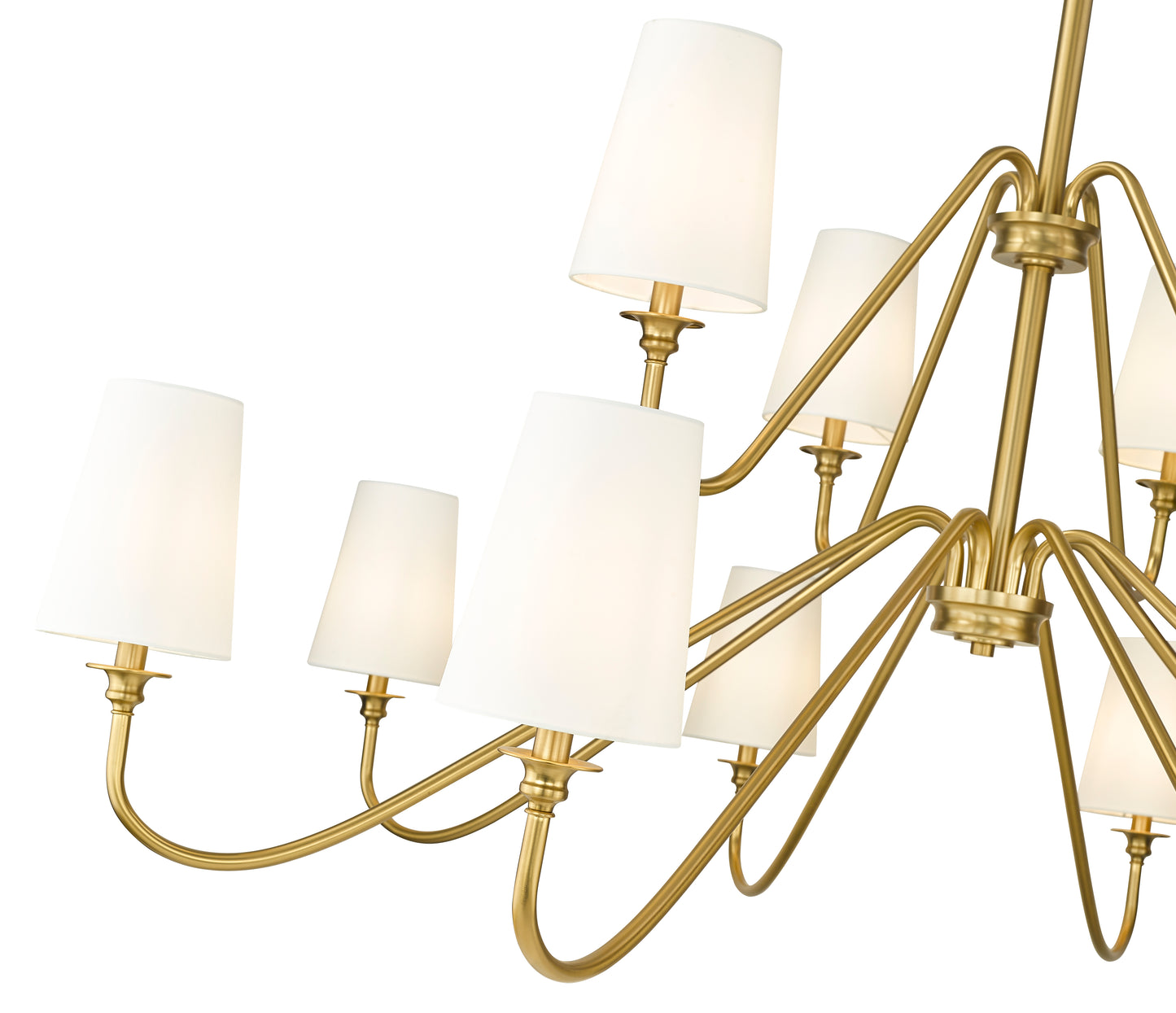 7509-12-60MGLD - Gianna 12 Light 60" Chandelier - Modern Gold