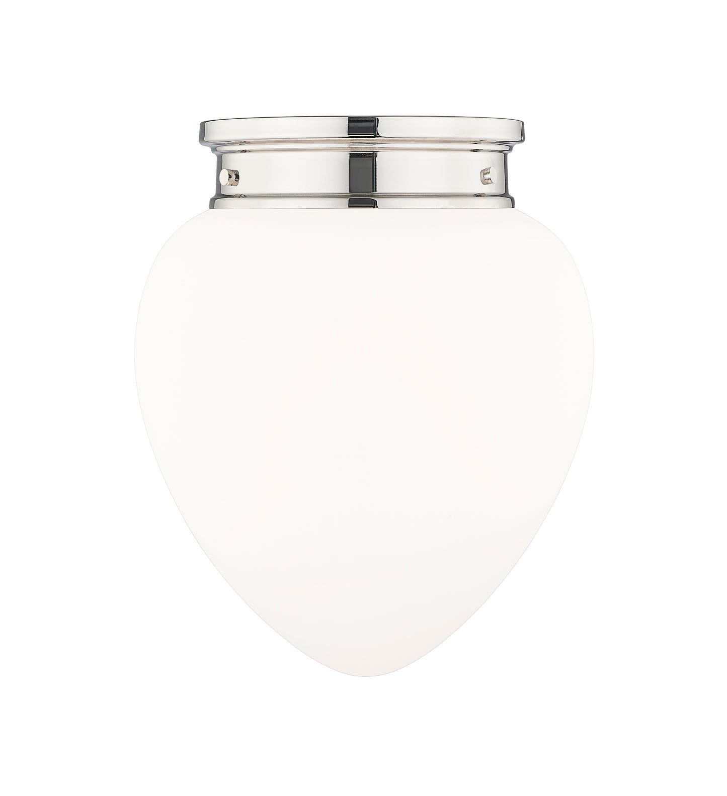 1945F12-PN - Gideon 1 Light Flush 12" Mount - Polished Nickel