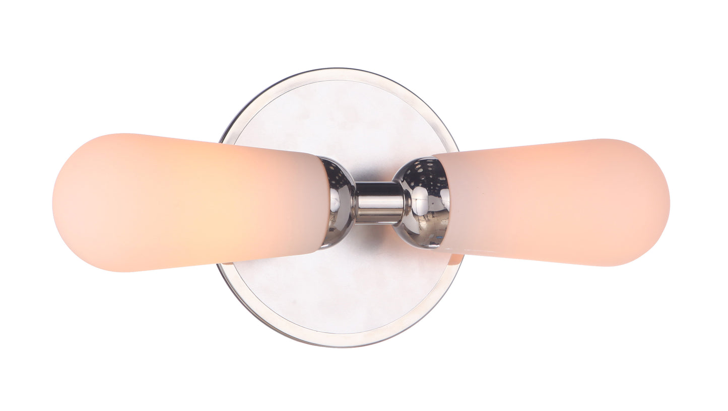 13116BNKPLN2 - Riggs 2 Light 16" Wide Vanity Light - Brushed Polished Nickel / Polished Nickel