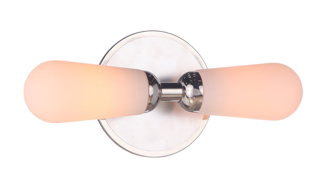 13116BNKPLN2 - Riggs 2 Light 16" Wide Vanity Light - Brushed Polished Nickel / Polished Nickel