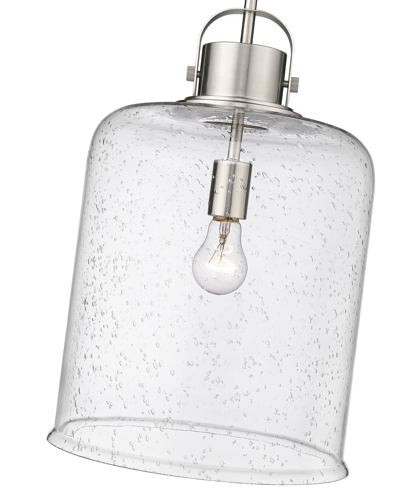 340P12-BN - Kinsley 1 Light 12" Pendant - Brushed Nickel