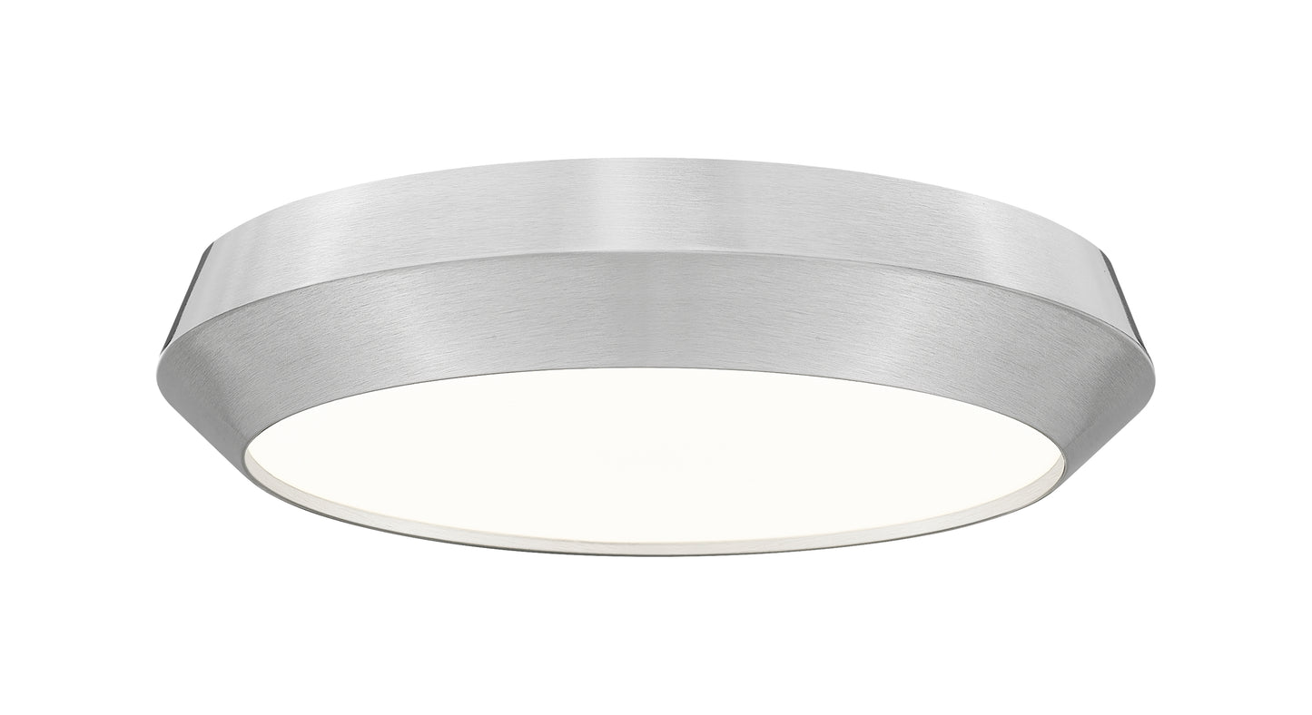 7701F16-BN-LED - Quasars 1 Light Flush 16" Mount - Brushed Nickel
