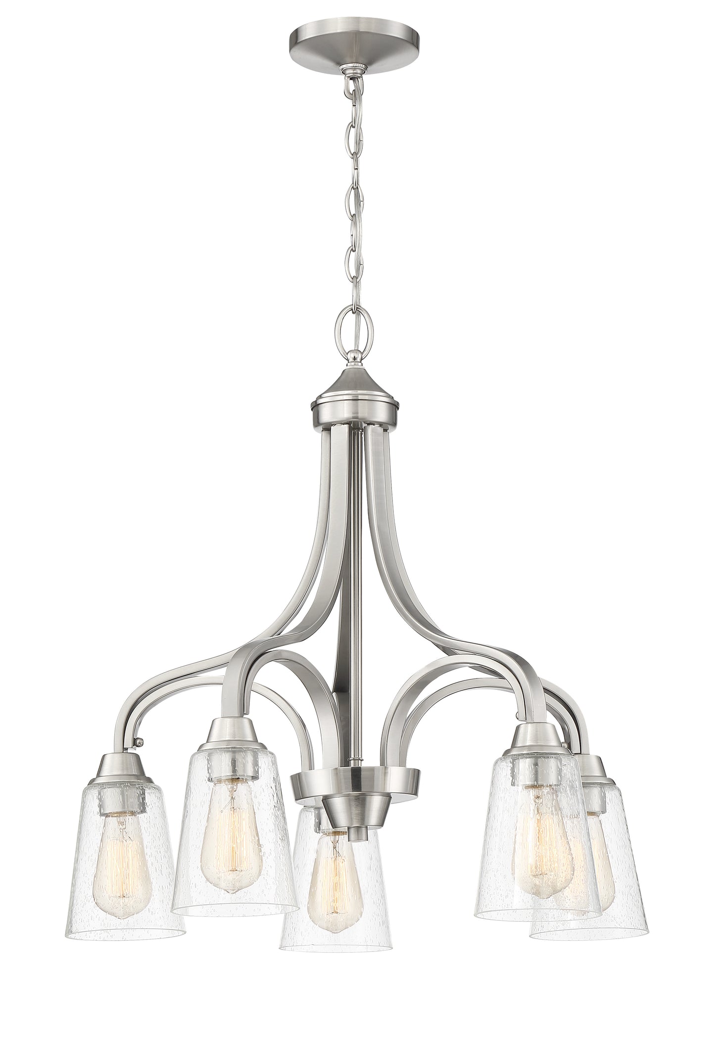 41915-BNK-CS - Grace 5 Light 24" Wide Chandelier - Brushed Nickel