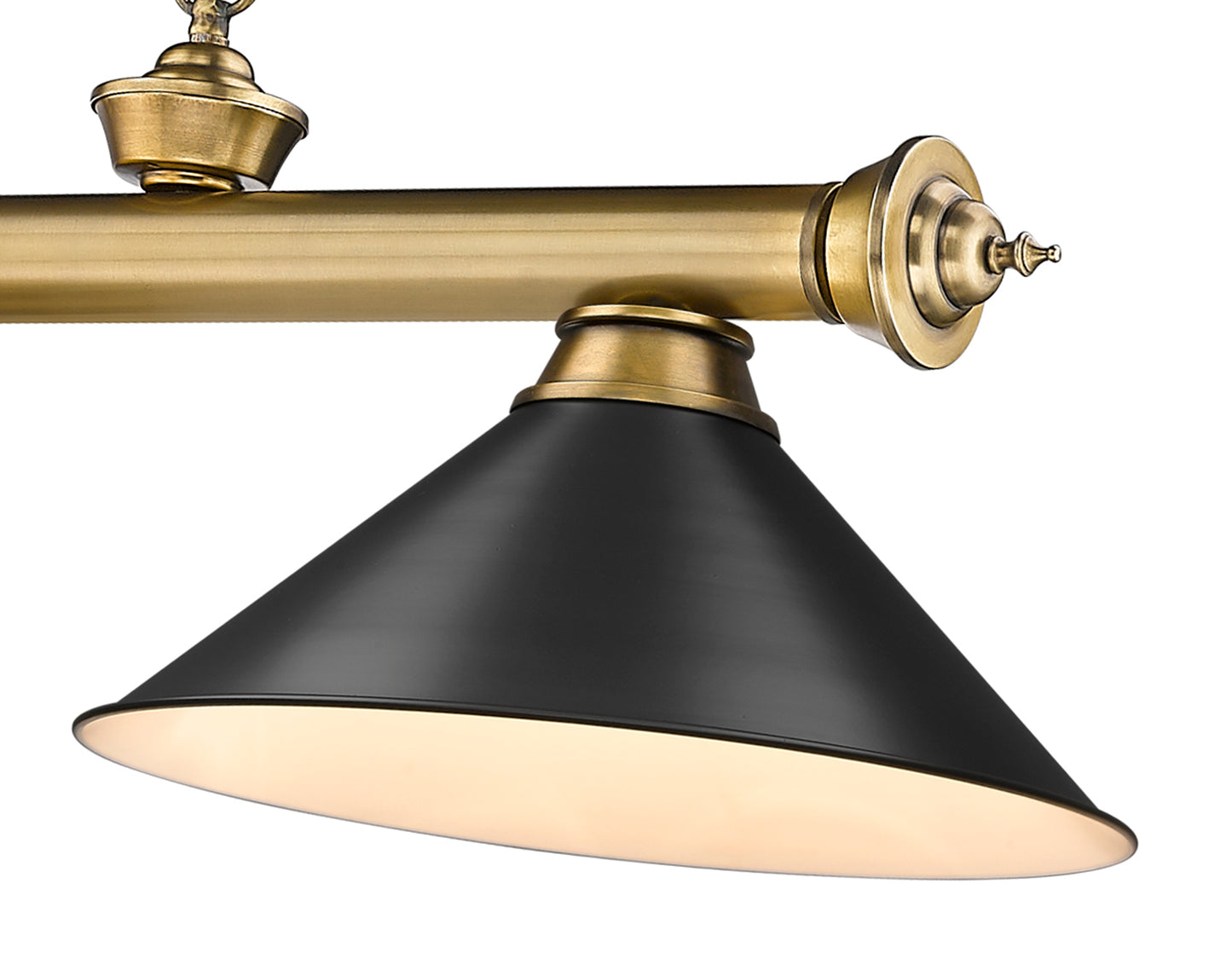 2306-3RB-MB15 - Cordon 3 Light 57" Billiard - Rubbed Brass