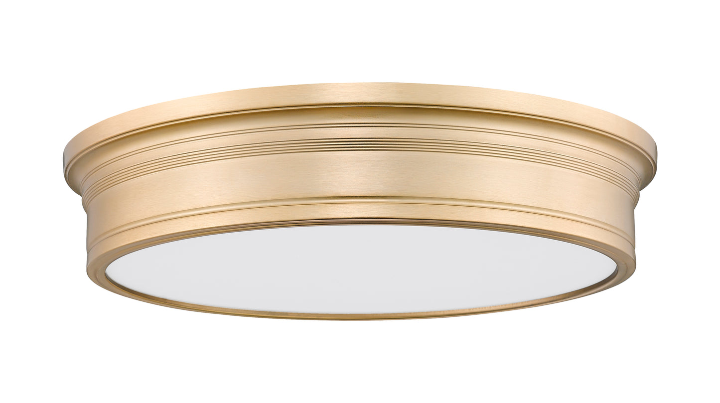 7702F20-MGLD-LED - Bentley 1 Light Flush 20" Mount - Modern Gold