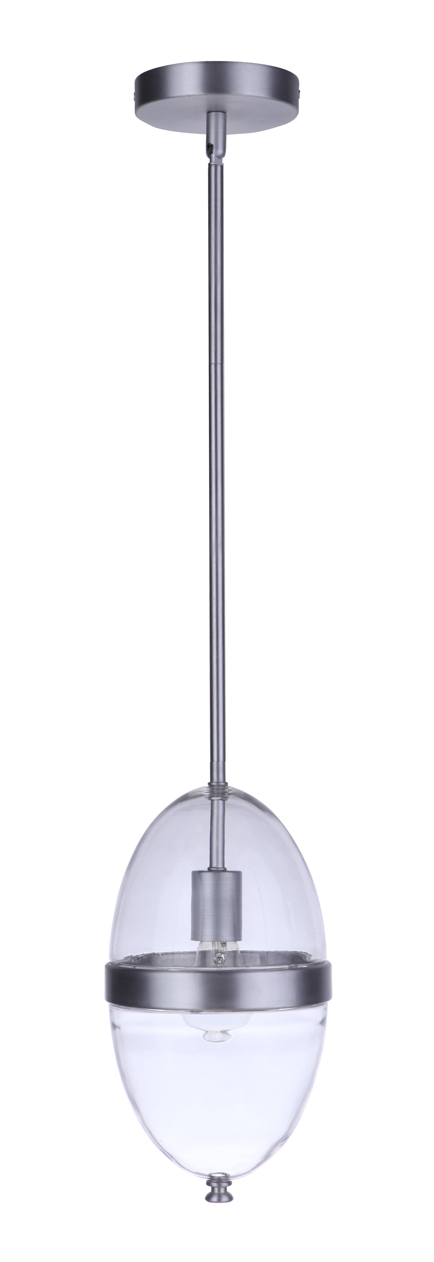 ZA3511-SA - Sivo 1 Light 6.75" Wide Outdoor Pendant - Satin Aluminum