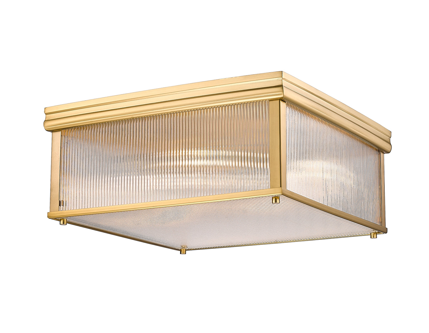 7504FS18-MGLD - Carnaby 4 Light Flush 18" Mount - Modern Gold