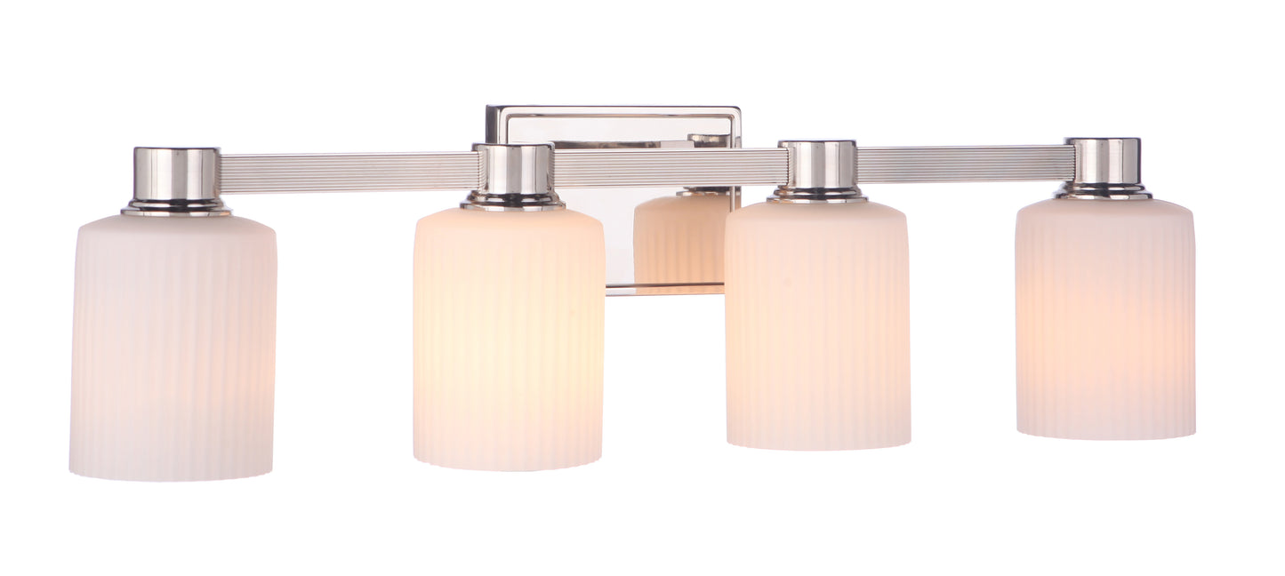 12928PLN4 - Bretton 4 Light 28" Wide Vanity Light - Polished Nickel