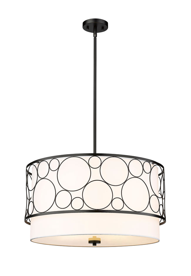 197-24MB - Kendall 4 Light 24" Chandelier - Matte Black