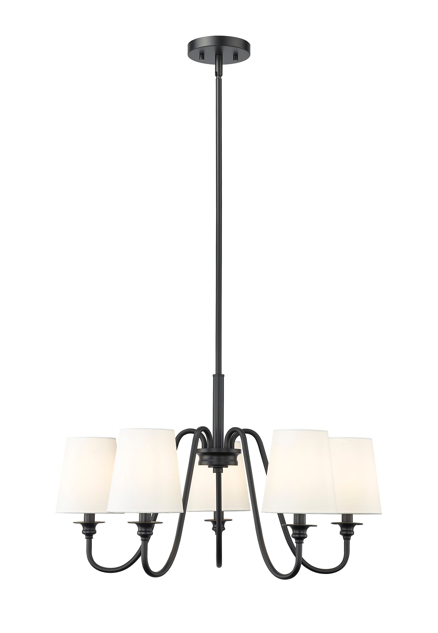7509-5-26MB - Gianna 5 Light 26" Chandelier - Matte Black