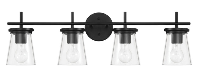 60404-FB - Connell 4 Light 30" Wide Vanity Light - Flat Black