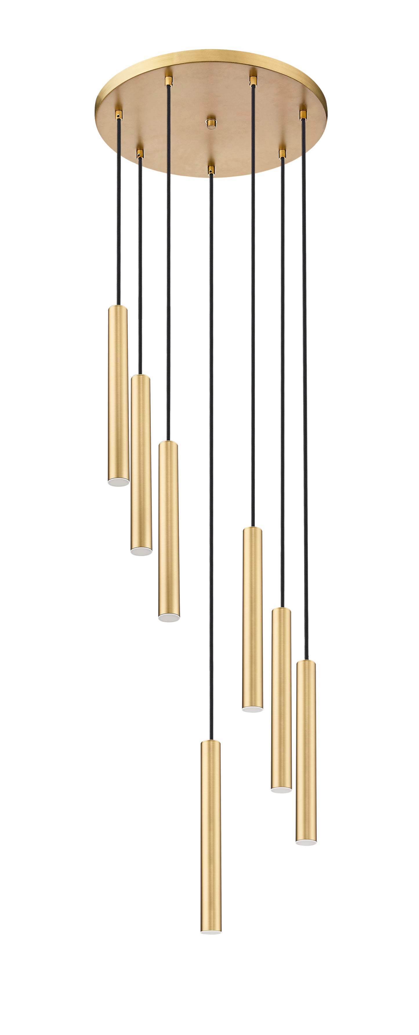 919MP12-7R-MGLD-LED - Forest 7 Light 18" Chandelier - Modern Gold