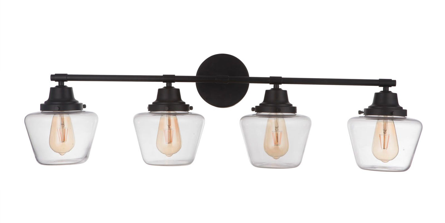 19538FB4 - Essex 4 Light 38" Wide Vanity Light - Flat Black