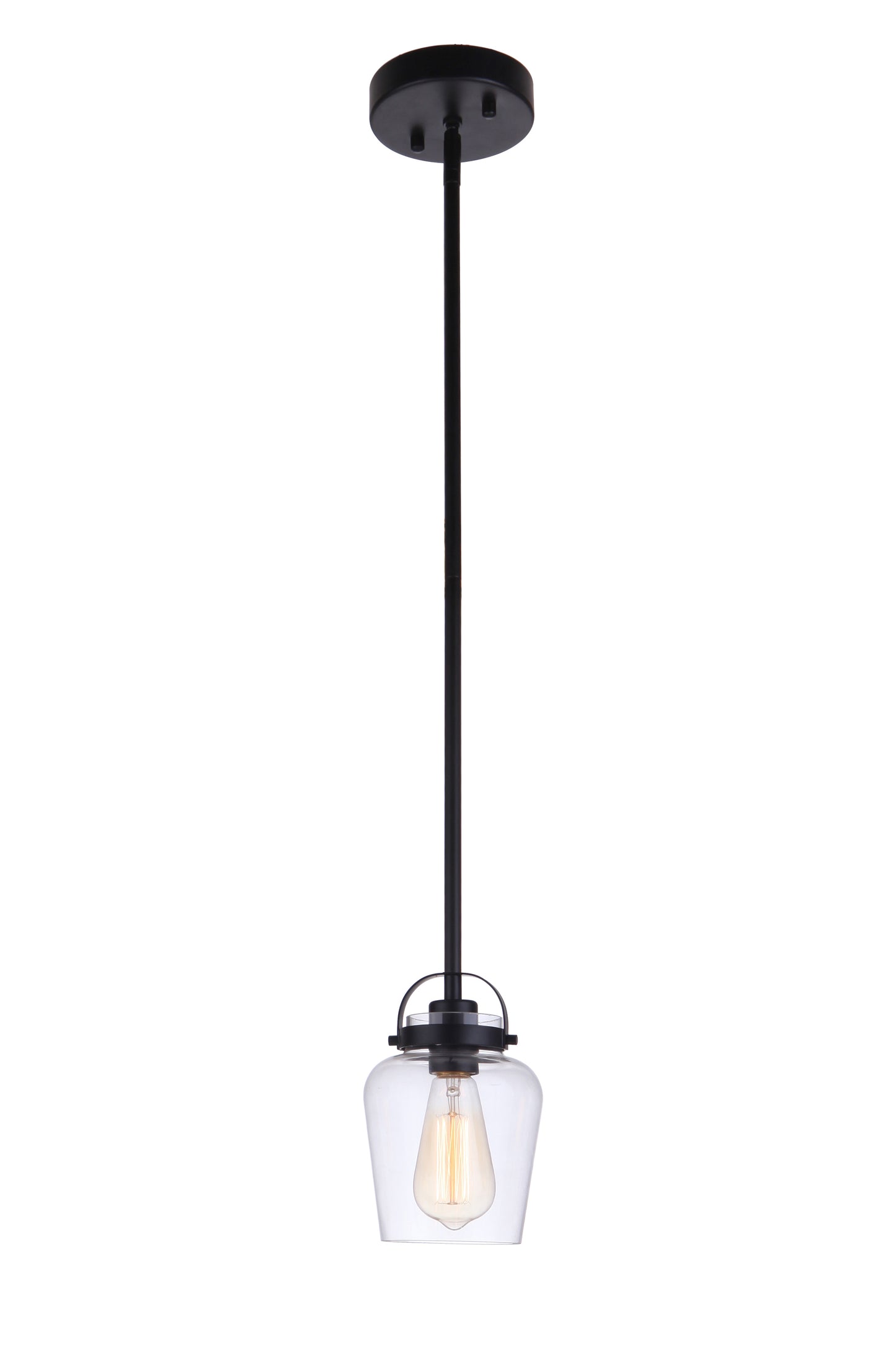 53591-FB - Trystan 1 Light 5.5" Wide Mini Pendant - Flat Black