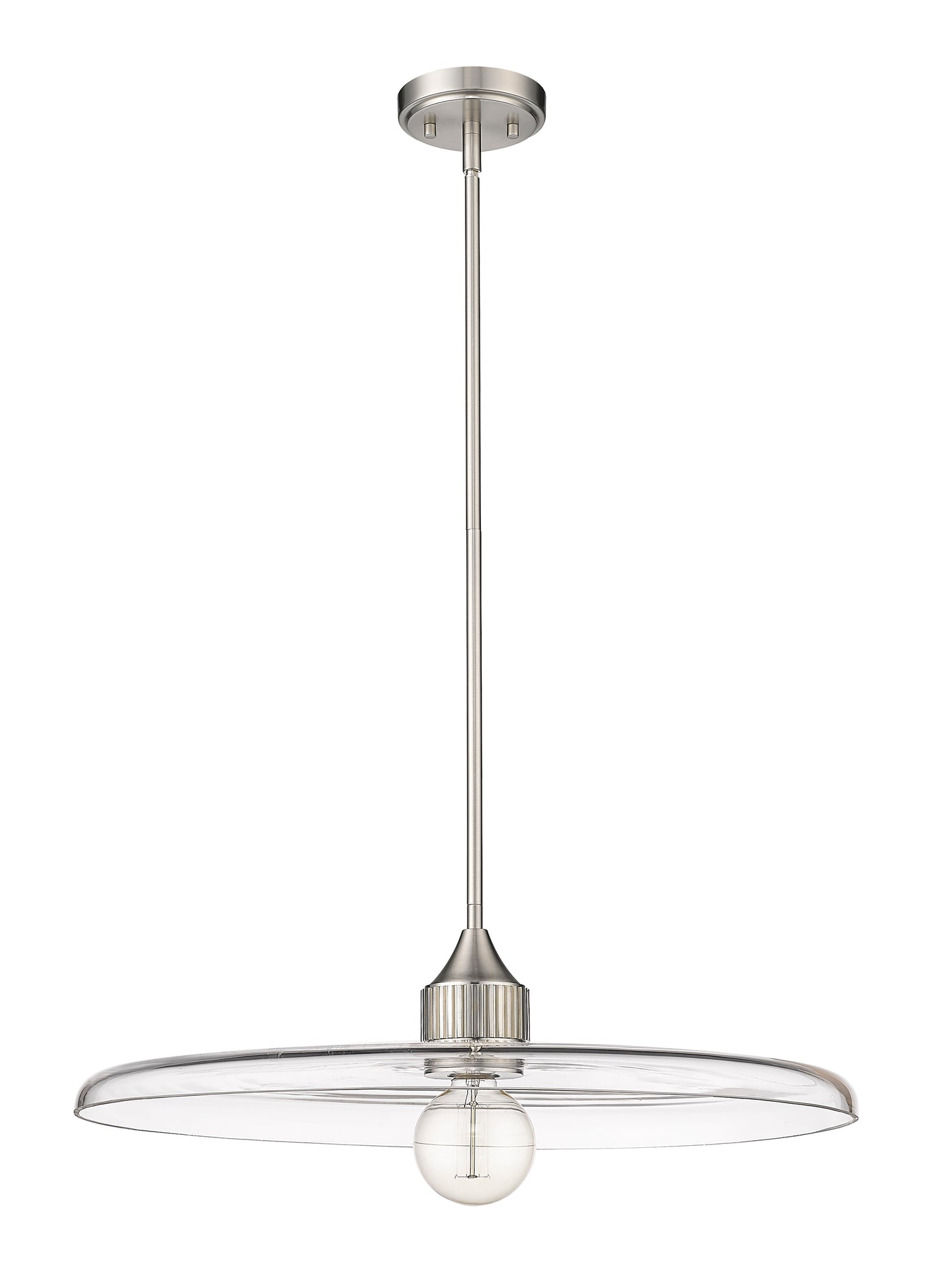 821P24-BN - Paloma 1 Light 24" Pendant - Brushed Nickel