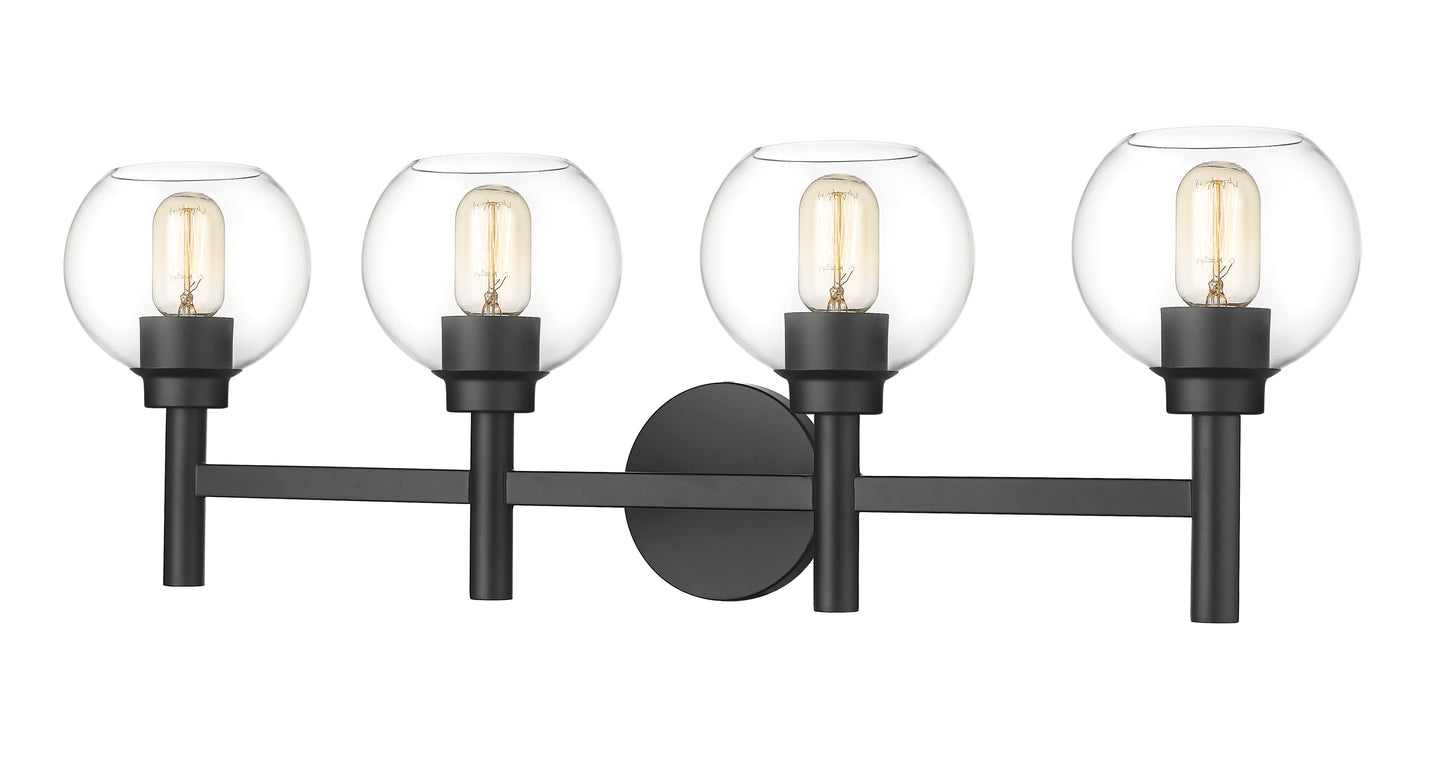 7502-4V-MB - Sutton 4 Light 32" Vanity - Matte Black