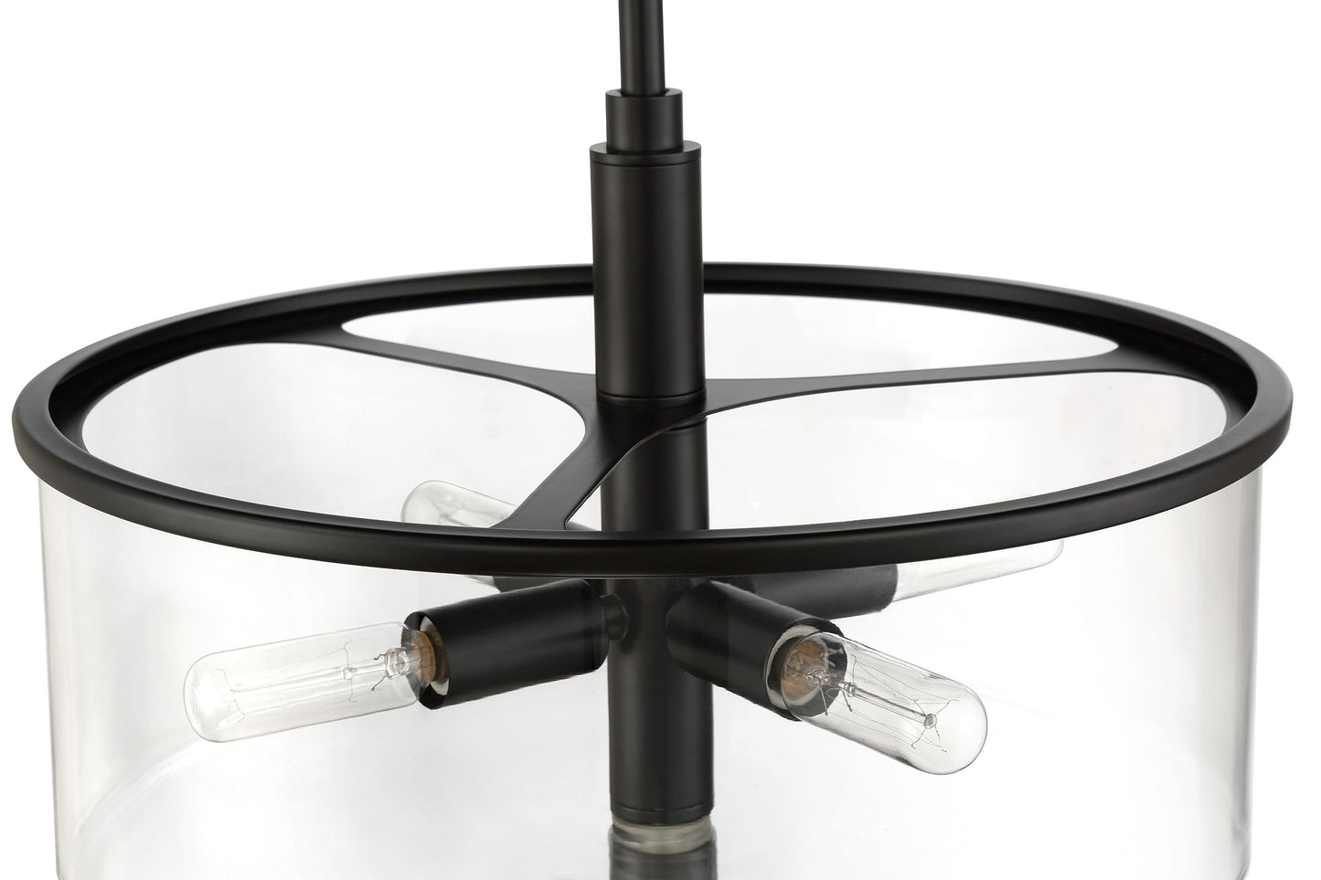 55694-FB - Hailie 4 Light 14.13" Wide Pendant - Flat Black