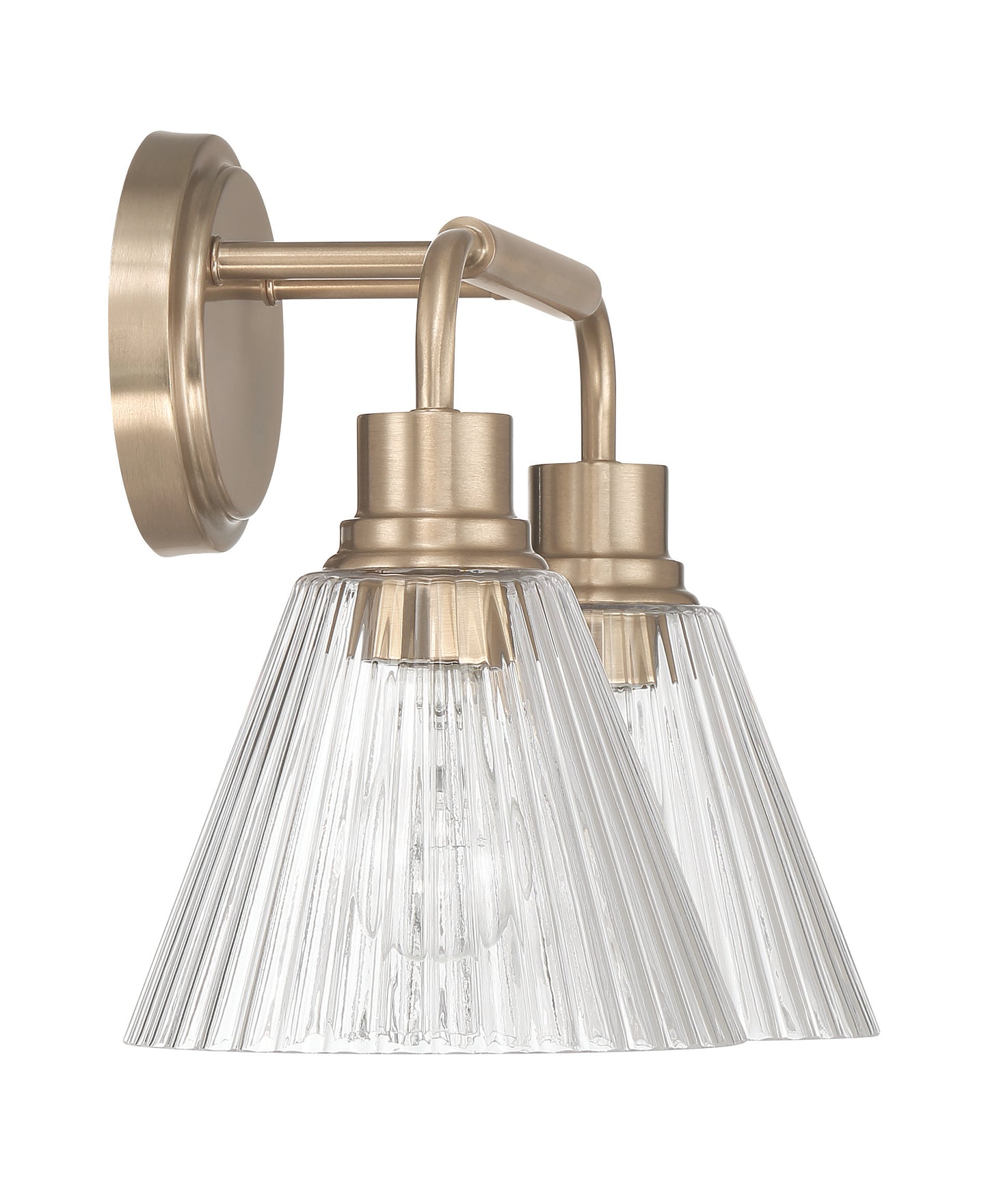 61102-CPZ - Pleated 2 Light 17" Wide Vanity Light - Premium Bronze
