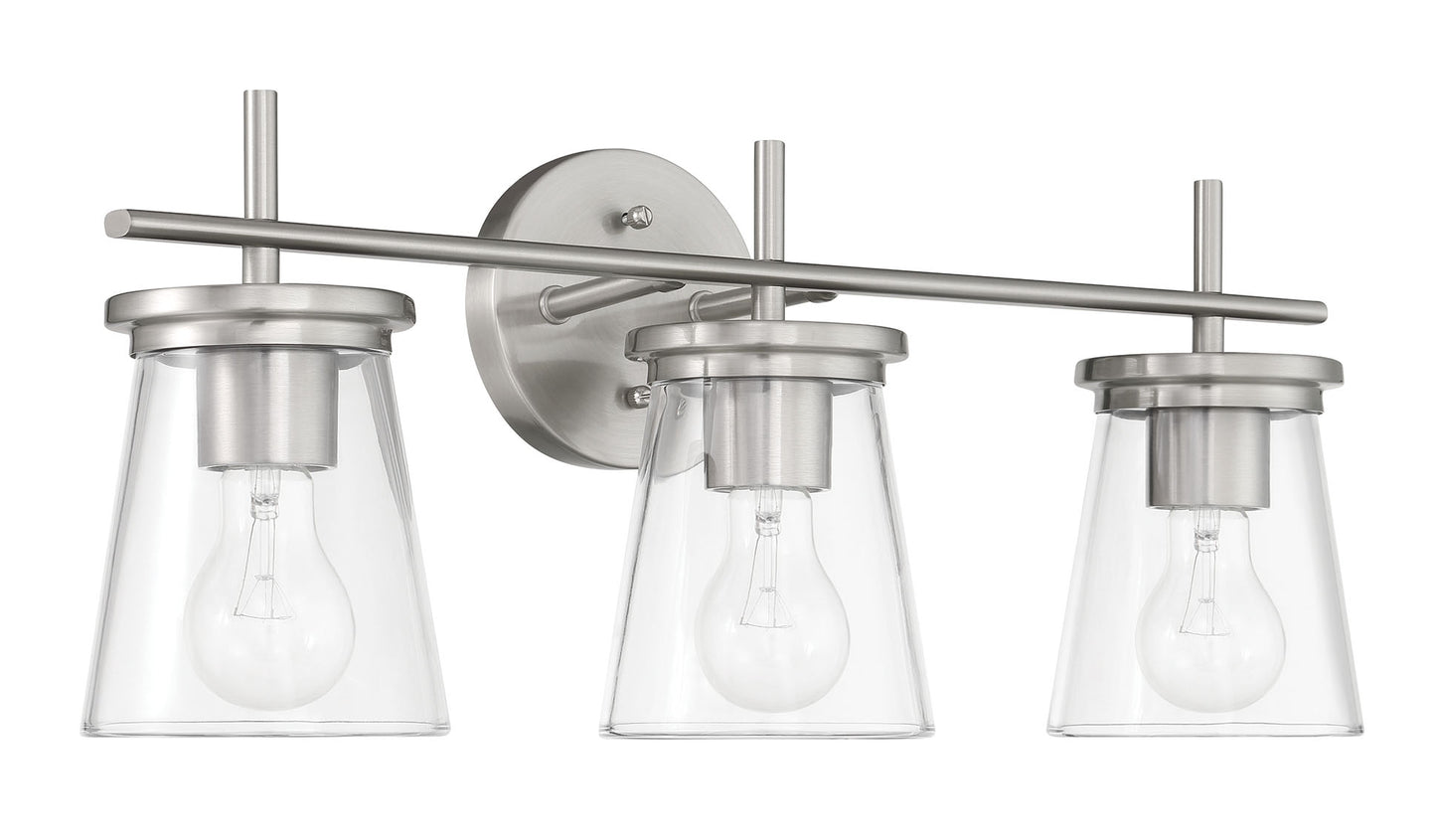 60403-BNK - Connell 3 Light 22" Wide Vanity Light - Brushed Nickel