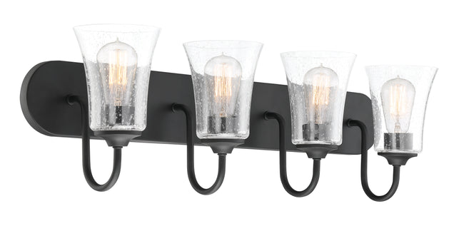 50404-FB - Gwyneth 4 Light 30" Wide Vanity Light - Flat Black