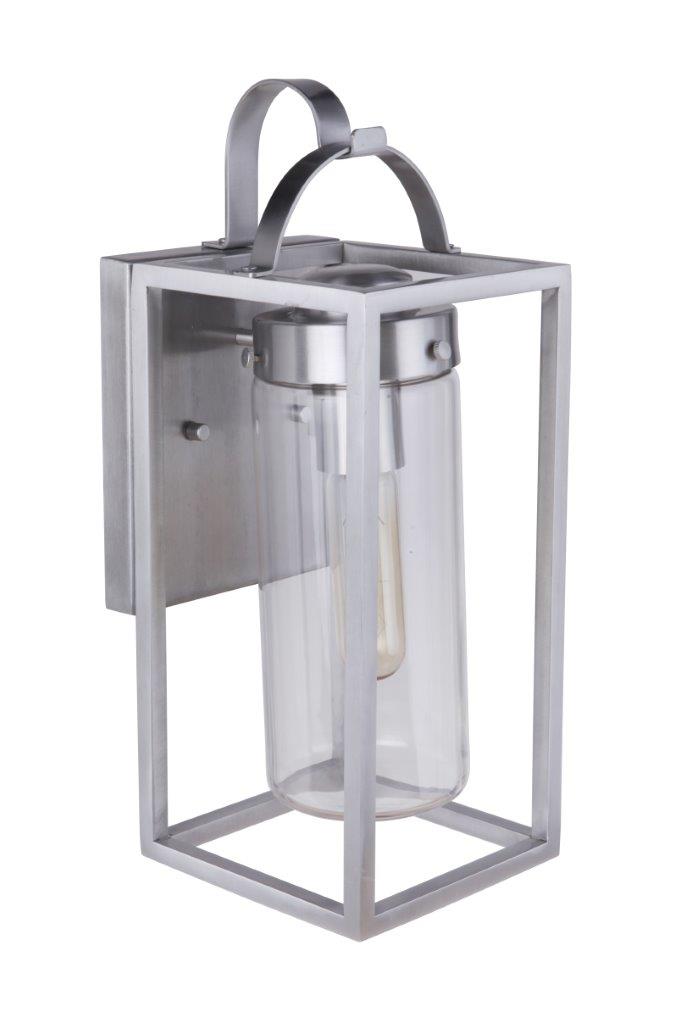 ZA4804-SA - Neo 1 Light 14" High Outdoor Wall Lantern - Satin Aluminum