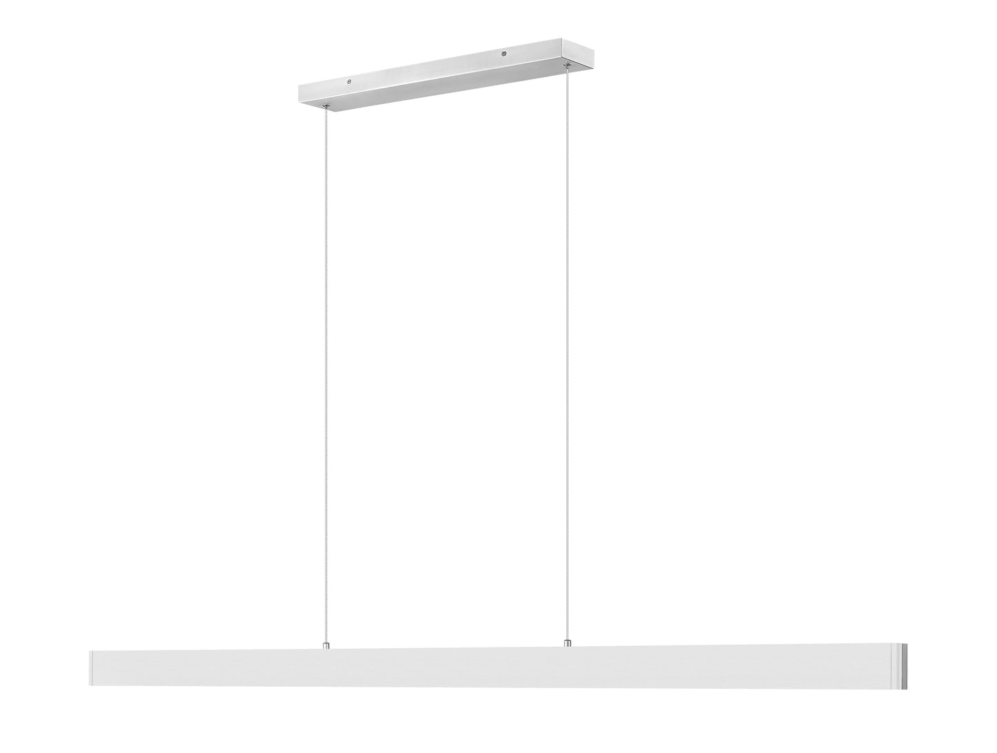 1016-72L-BN-LED - Hudson 1 Light Linear 72" Chandelier - Brushed Nickel