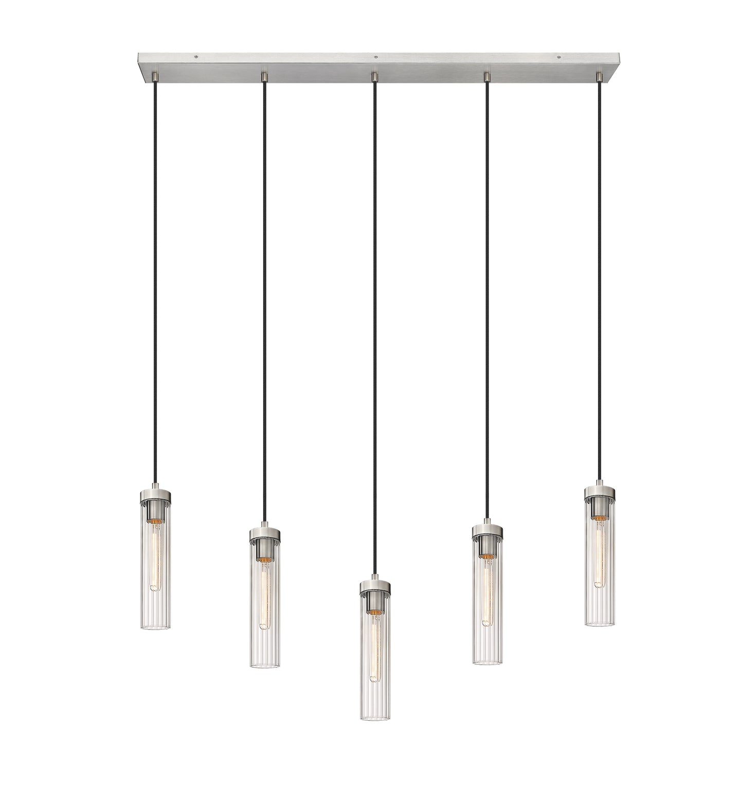 740P-5L-BN - Beau 5 Light Linear 42" Chandelier - Brushed Nickel