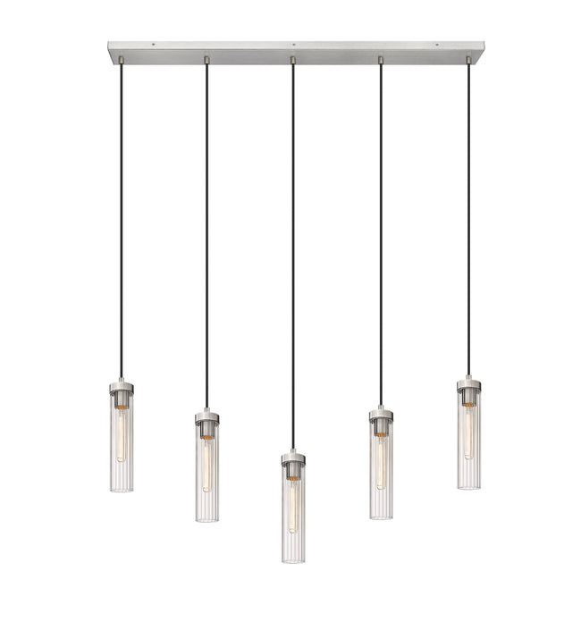 740P-5L-BN - Beau 5 Light Linear 42" Chandelier - Brushed Nickel