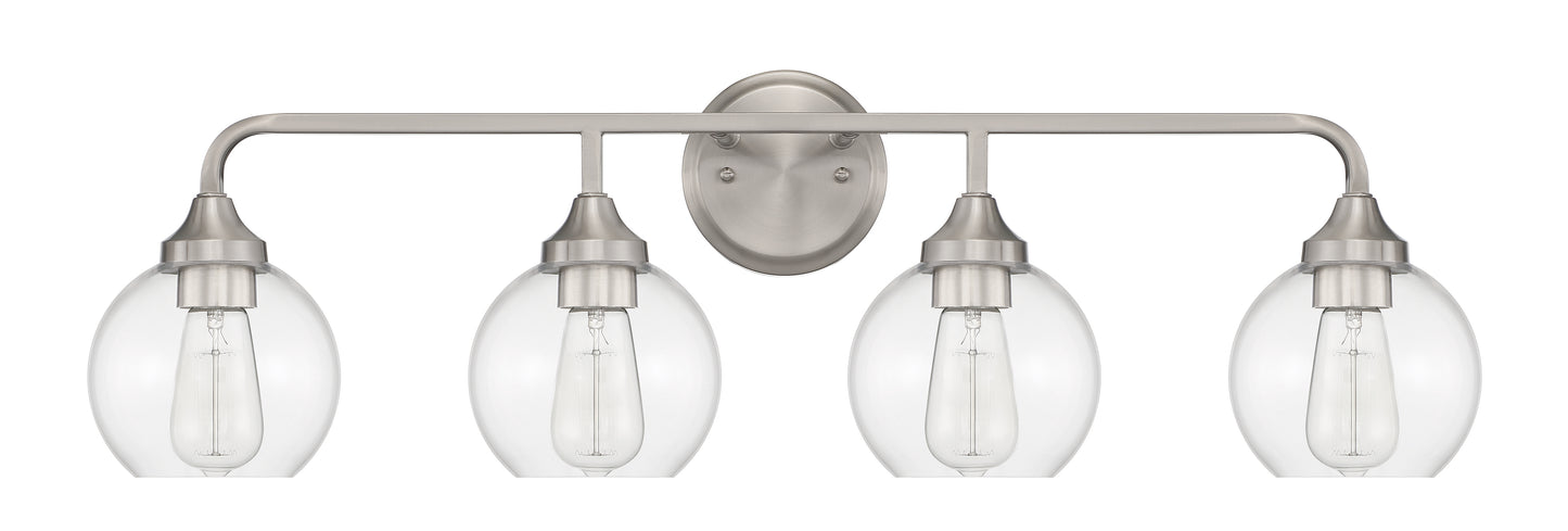 56204-BNK - Glenda 4 Light 32" Wide Vanity Light - Brushed Nickel