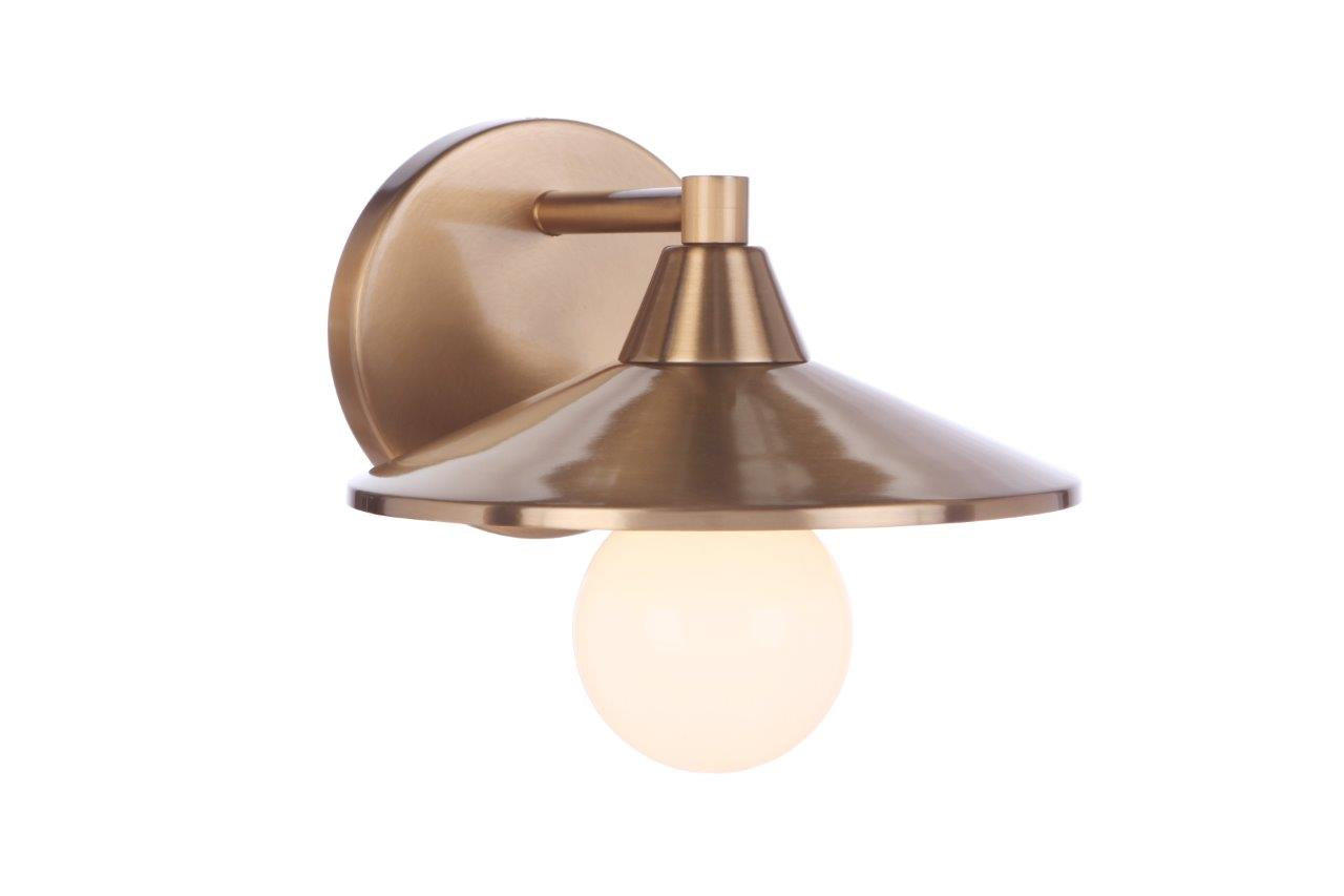 12508SB1 - Isaac 1 Light 5.12" High Wall Sconce - Satin Brass