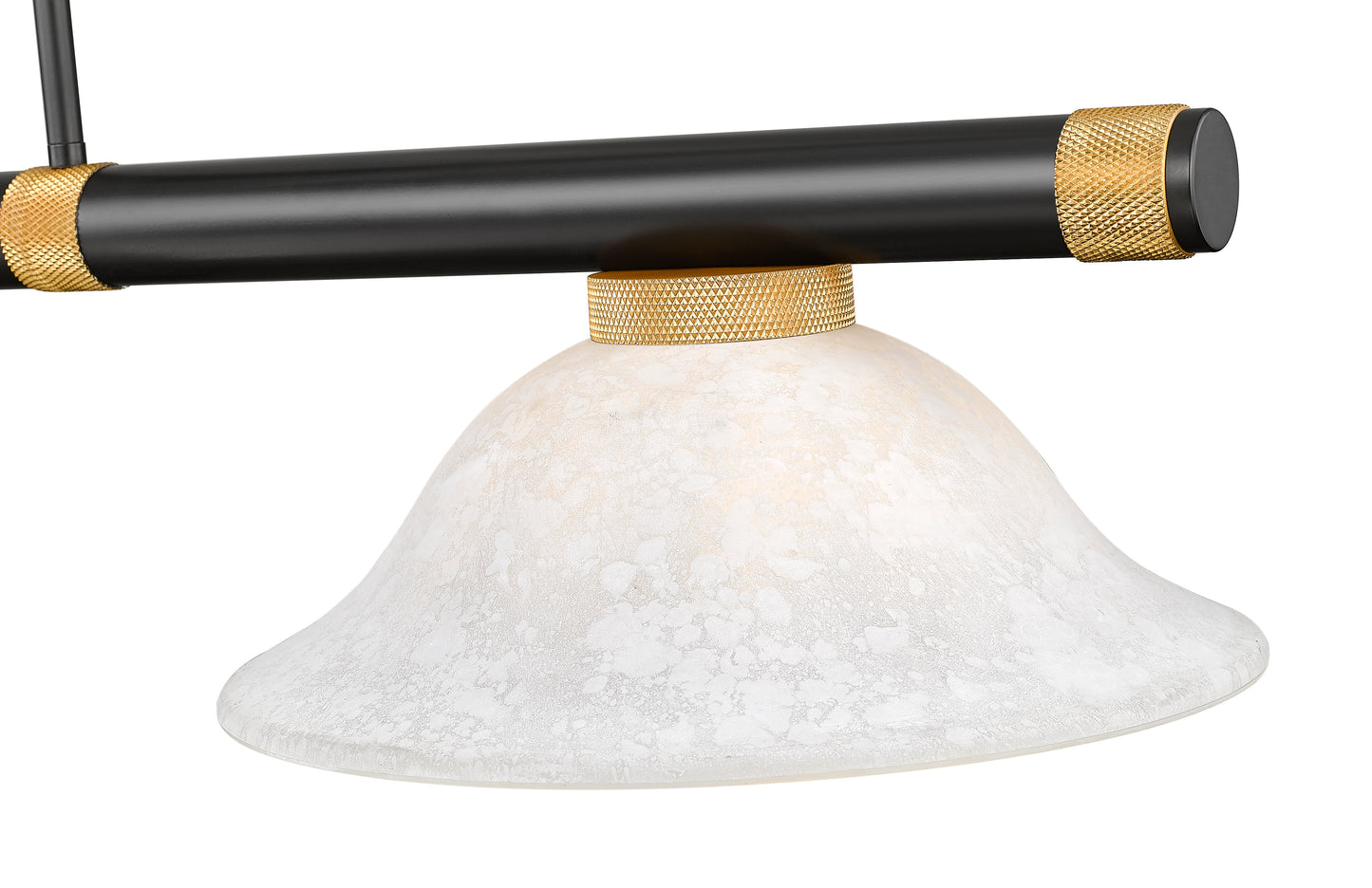 3050-3MB-RB-WM16 - Vanguard 3 Light 58" Billiard - Matte Black / Rubbed Brass