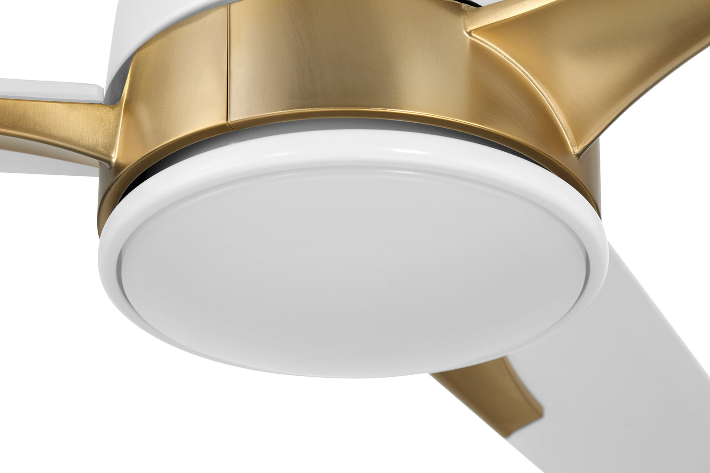 FUL52WSB3 - Fuller 52" 3 Blade Ceiling Fan with Light Kit - White / Satin Brass