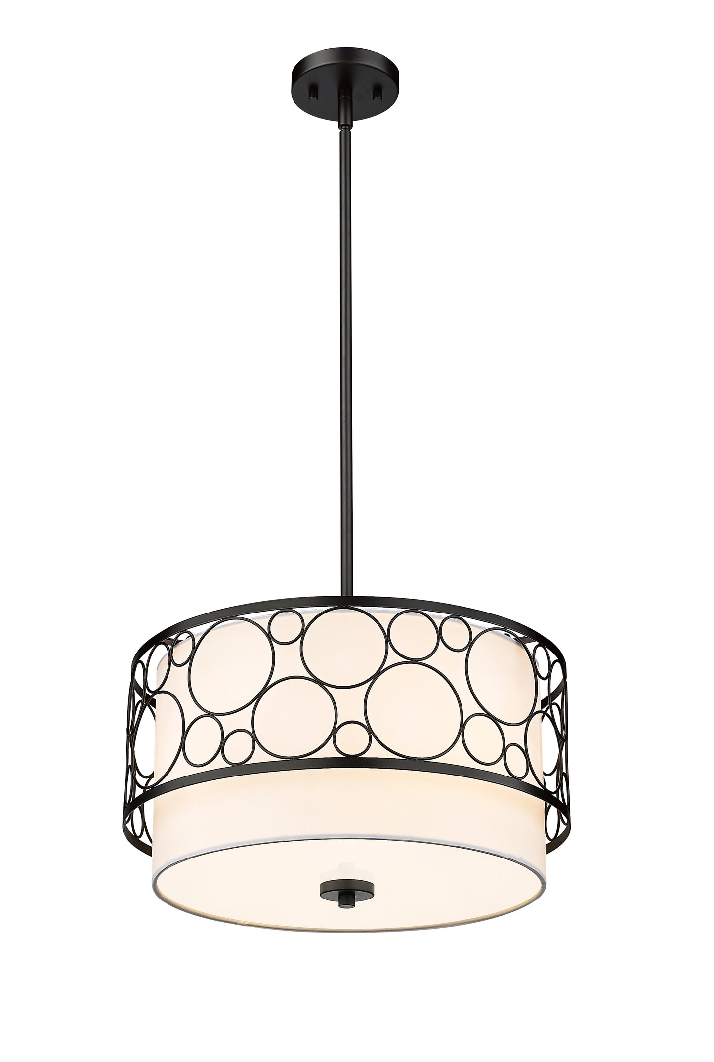 197-17MB - Kendall 3 Light 17" Pendant - Matte Black