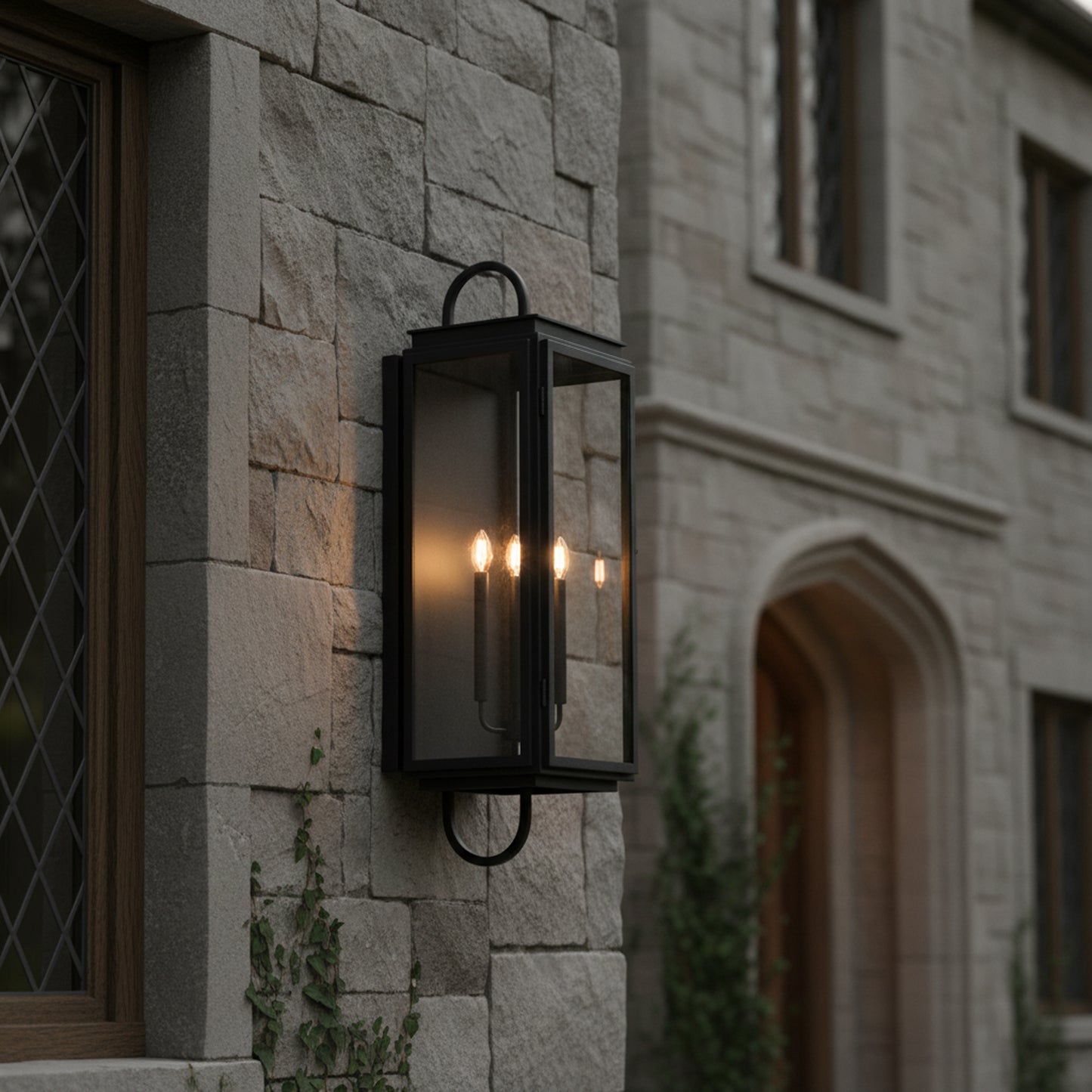 ZA7730-TB - Irving 4 Light 38" High Outdoor Wall Lantern - Textured Black