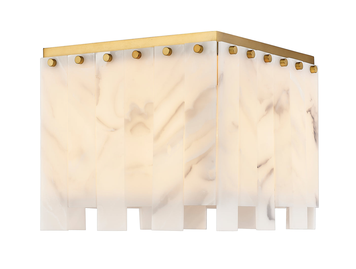 345F13-RB - Viviana 4 Light Flush 13" Mount - Rubbed Brass