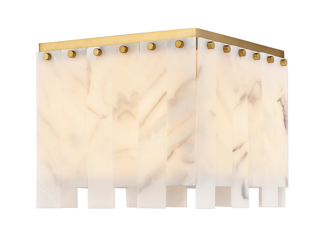 345F13-RB - Viviana 4 Light Flush 13" Mount - Rubbed Brass