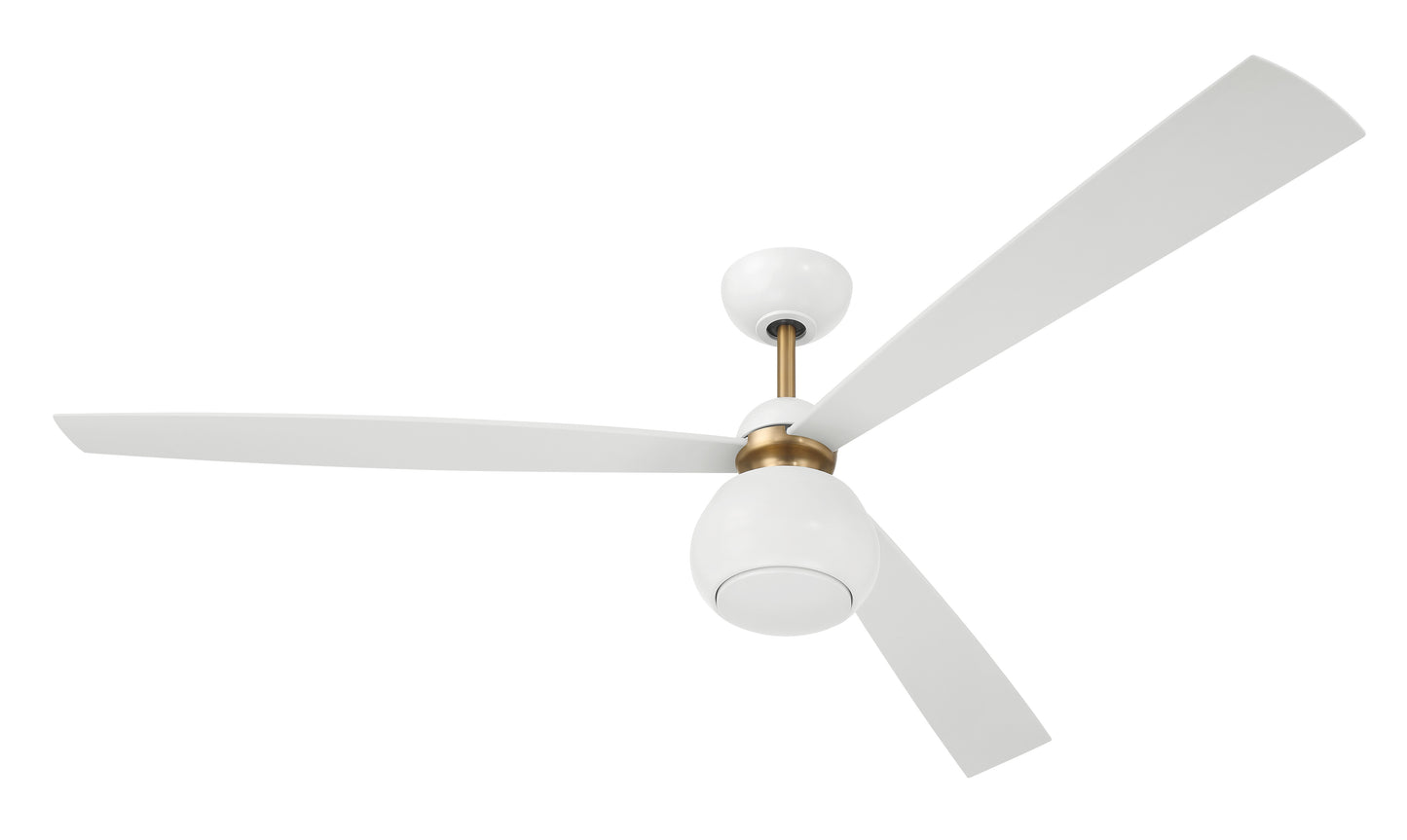 OTT60WSB3 - Otto 60" 3 Blade Ceiling Fan with Light Kit - White / Satin Brass