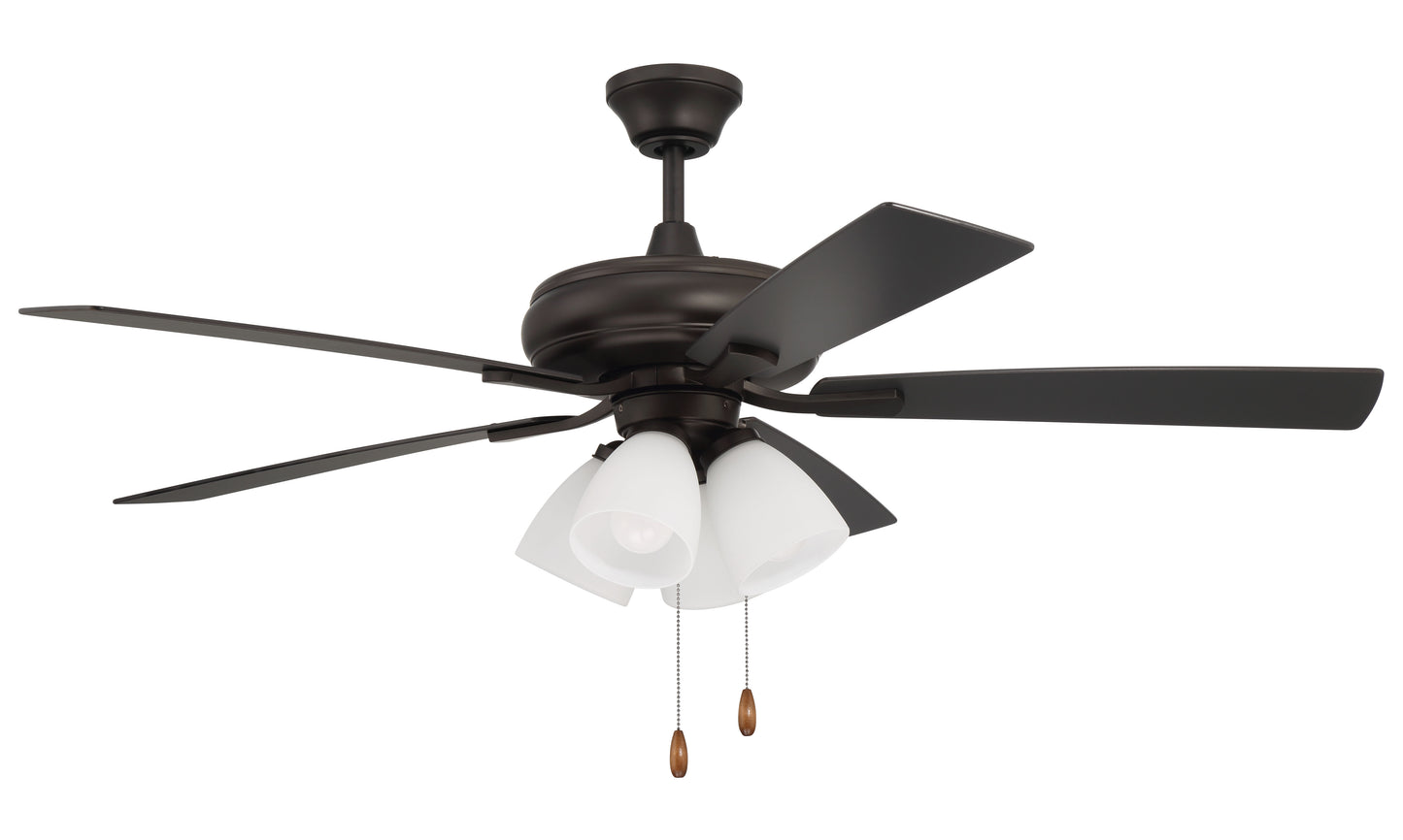 ECF114ESP5-ESPWLN - Eos Frost 4 Light 52" 5 Blade Ceiling Fan with Light Kit - Espresso