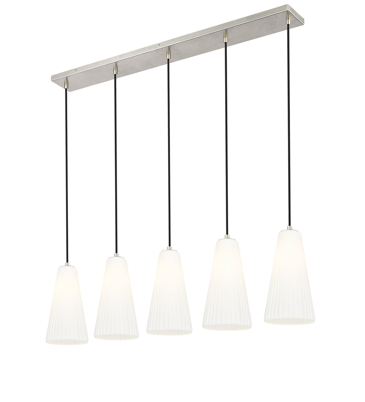 3043P7-5L-BN - Farrell 5 Light Linear 42" Chandelier - Brushed Nickel