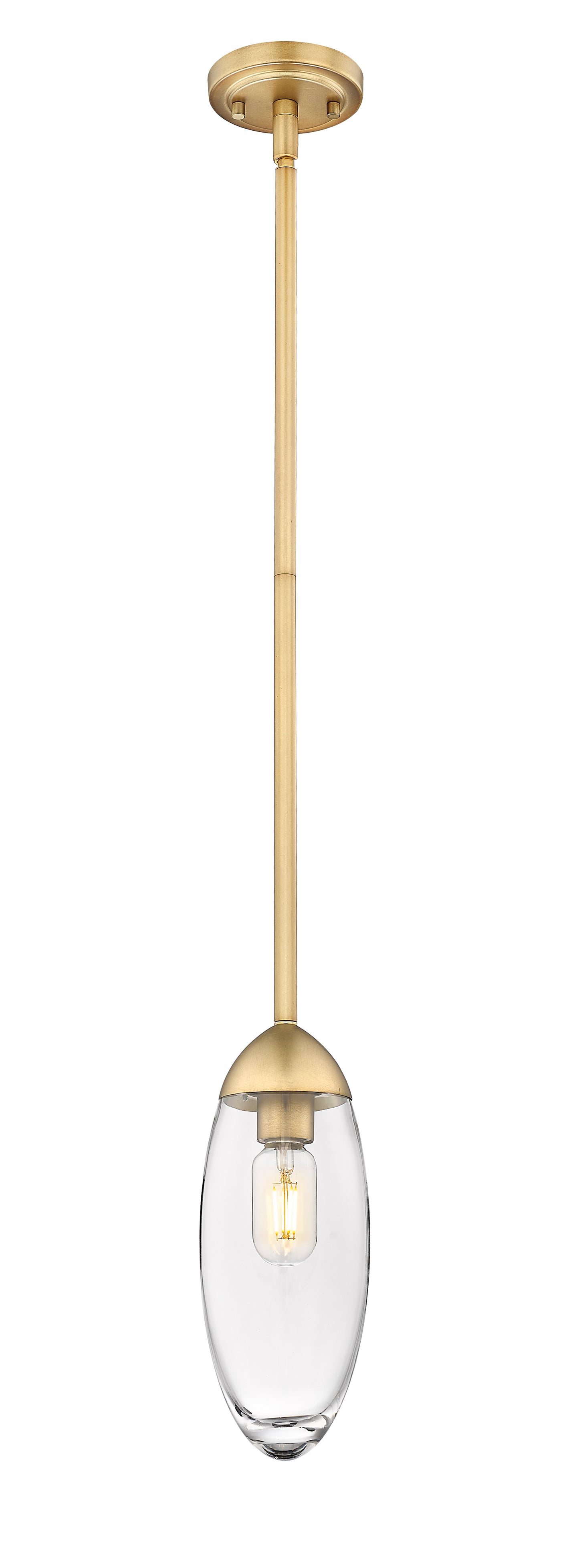 651P-ROD-RB - Arden 1 Light 4" Pendant - Rubbed Brass