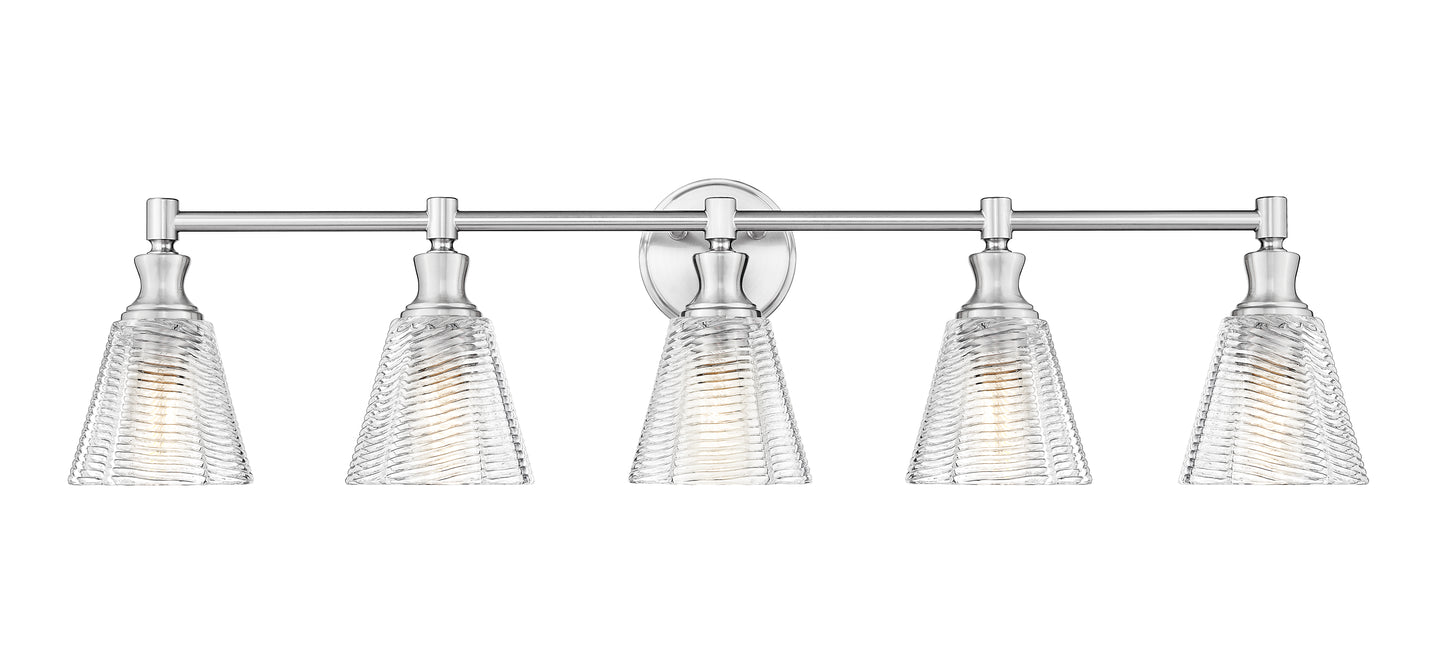 7704-5V-BN - Auden 5 Light 40" Vanity - Brushed Nickel