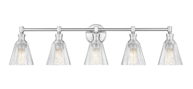 7704-5V-BN - Auden 5 Light 40" Vanity - Brushed Nickel